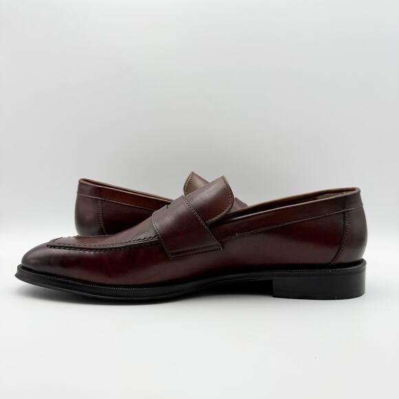 Bruno Magli Mens Nathan Penny Loafers US 11 EU 44 Brown Leather NIB - Picture 9 of 14